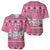 Personalised Germany Christmas Baseball Jersey Cute Pink Gnome Frohe Weihnachten - Wonder Print Shop