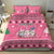 Personalised Germany Christmas Bedding Set Cute Pink Gnome Frohe Weihnachten - Wonder Print Shop