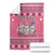 Personalised Germany Christmas Blanket Cute Pink Gnome Frohe Weihnachten