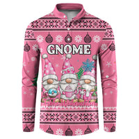 Personalised Germany Christmas Button Sweatshirt Cute Pink Gnome Frohe Weihnachten - Wonder Print Shop