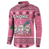 Personalised Germany Christmas Button Sweatshirt Cute Pink Gnome Frohe Weihnachten - Wonder Print Shop