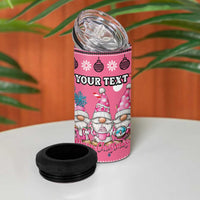 Personalised Germany Christmas 4 in 1 Can Cooler Tumbler Cute Pink Gnome Frohe Weihnachten - Wonder Print Shop