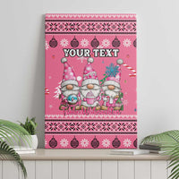 Personalised Germany Christmas Canvas Wall Art Cute Pink Gnome Frohe Weihnachten - Wonder Print Shop