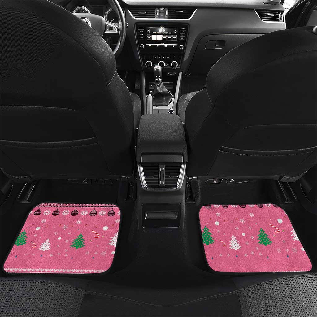 Personalised Germany Christmas Car Mats Cute Pink Gnome Frohe Weihnachten - Wonder Print Shop