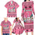 Personalised Germany Christmas Family Matching Long Sleeve Bodycon Dress and Hawaiian Shirt Cute Pink Gnome Frohe Weihnachten - Wonder Print Shop