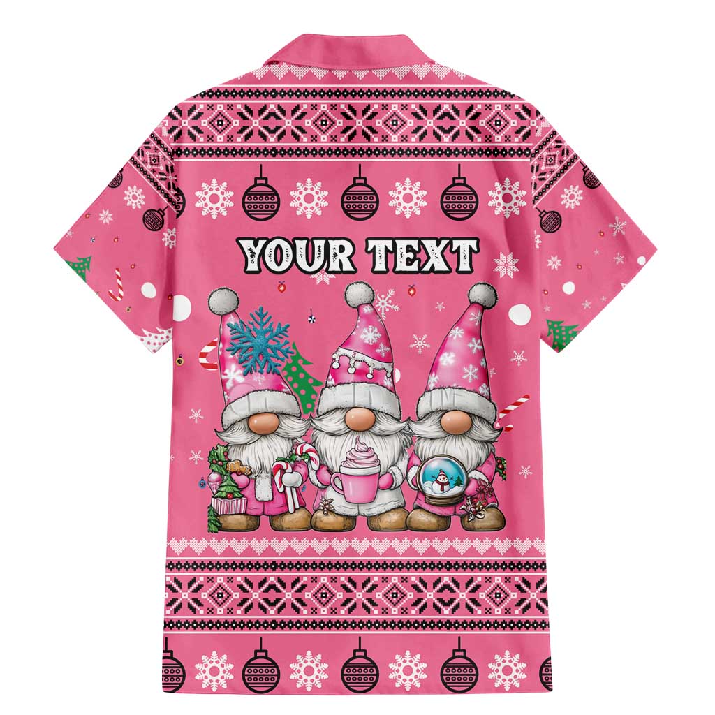 Personalised Germany Christmas Family Matching Mermaid Dress and Hawaiian Shirt Cute Pink Gnome Frohe Weihnachten - Wonder Print Shop