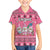 Personalised Germany Christmas Family Matching Off The Shoulder Long Sleeve Dress and Hawaiian Shirt Cute Pink Gnome Frohe Weihnachten - Wonder Print Shop