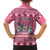 Personalised Germany Christmas Family Matching Off Shoulder Maxi Dress and Hawaiian Shirt Cute Pink Gnome Frohe Weihnachten - Wonder Print Shop