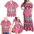 Personalised Germany Christmas Family Matching Off Shoulder Maxi Dress and Hawaiian Shirt Cute Pink Gnome Frohe Weihnachten - Wonder Print Shop