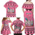 Personalised Germany Christmas Family Matching Off Shoulder Maxi Dress and Hawaiian Shirt Cute Pink Gnome Frohe Weihnachten - Wonder Print Shop