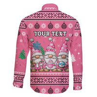 Personalised Germany Christmas Family Matching Puletasi and Hawaiian Shirt Cute Pink Gnome Frohe Weihnachten - Wonder Print Shop