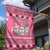 Personalised Germany Christmas Garden Flag Cute Pink Gnome Frohe Weihnachten - Wonder Print Shop