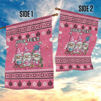 Personalised Germany Christmas Garden Flag Cute Pink Gnome Frohe Weihnachten - Wonder Print Shop