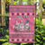 Personalised Germany Christmas Garden Flag Cute Pink Gnome Frohe Weihnachten - Wonder Print Shop