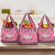 Personalised Germany Christmas Grocery Bag Cute Pink Gnome Frohe Weihnachten