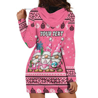 Personalised Germany Christmas Hoodie Dress Cute Pink Gnome Frohe Weihnachten - Wonder Print Shop