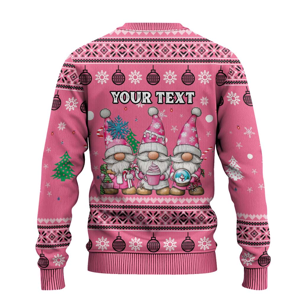 Personalised Germany Christmas Ugly Christmas Sweater Cute Pink Gnome Frohe Weihnachten - Wonder Print Shop