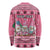 Personalised Germany Christmas Long Sleeve Shirt Cute Pink Gnome Frohe Weihnachten - Wonder Print Shop