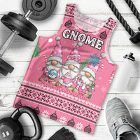Personalised Germany Christmas Men Tank Top Cute Pink Gnome Frohe Weihnachten - Wonder Print Shop