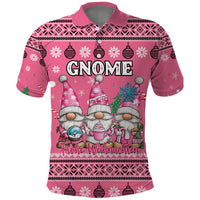 Personalised Germany Christmas Polo Shirt Cute Pink Gnome Frohe Weihnachten - Wonder Print Shop