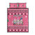 Personalised Germany Christmas Quilt Bed Set Cute Pink Gnome Frohe Weihnachten - Wonder Print Shop