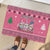 Personalised Germany Christmas Rubber Doormat Cute Pink Gnome Frohe Weihnachten - Wonder Print Shop