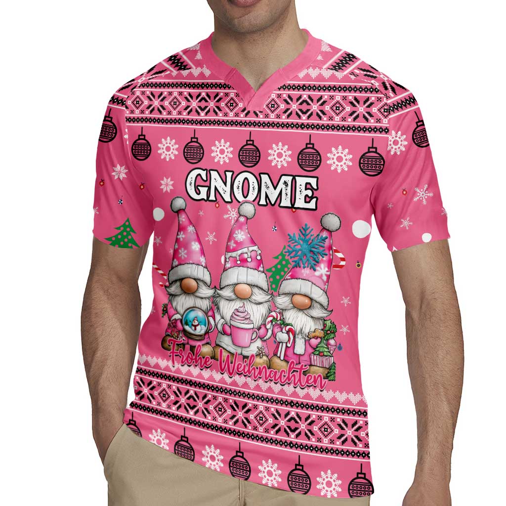 Personalised Germany Christmas Rugby Jersey Cute Pink Gnome Frohe Weihnachten - Wonder Print Shop