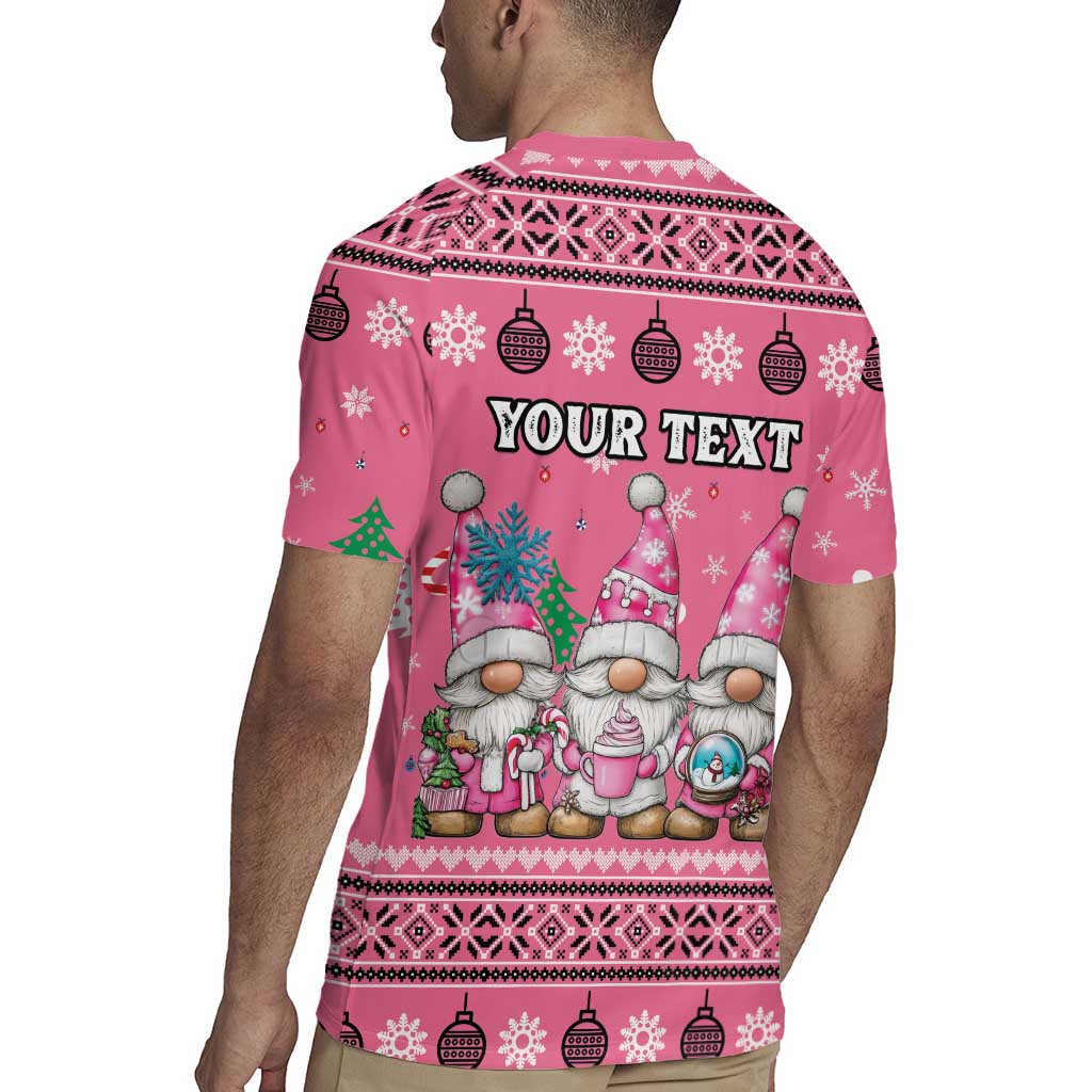 Personalised Germany Christmas Rugby Jersey Cute Pink Gnome Frohe Weihnachten - Wonder Print Shop