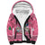 Personalised Germany Christmas Sherpa Hoodie Cute Pink Gnome Frohe Weihnachten - Wonder Print Shop