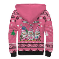 Personalised Germany Christmas Sherpa Hoodie Cute Pink Gnome Frohe Weihnachten - Wonder Print Shop