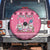 Personalised Germany Christmas Spare Tire Cover Cute Pink Gnome Frohe Weihnachten - Wonder Print Shop