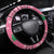 Germany Christmas Steering Wheel Cover Cute Pink Gnome Frohe Weihnachten - Wonder Print Shop