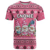Personalised Germany Christmas T Shirt Cute Pink Gnome Frohe Weihnachten - Wonder Print Shop