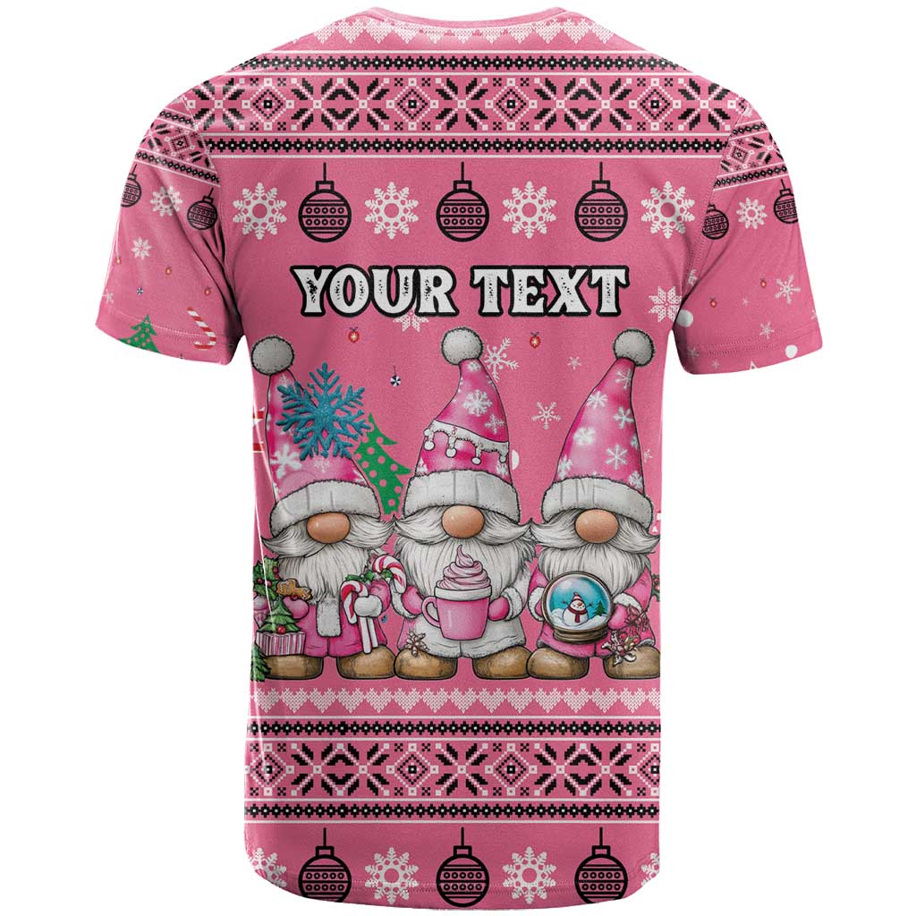 Personalised Germany Christmas T Shirt Cute Pink Gnome Frohe Weihnachten - Wonder Print Shop
