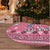 Personalised Germany Christmas Tree Skirt Cute Pink Gnome Frohe Weihnachten - Wonder Print Shop