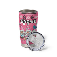 Personalised Germany Christmas Tumbler Cup Cute Pink Gnome Frohe Weihnachten - Wonder Print Shop