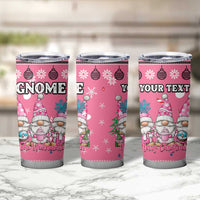 Personalised Germany Christmas Tumbler Cup Cute Pink Gnome Frohe Weihnachten - Wonder Print Shop