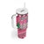 Personalised Germany Christmas Tumbler With Handle Cute Pink Gnome Frohe Weihnachten - Wonder Print Shop