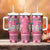 Personalised Germany Christmas Tumbler With Handle Cute Pink Gnome Frohe Weihnachten - Wonder Print Shop