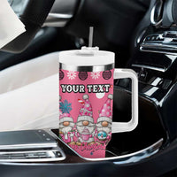 Personalised Germany Christmas Tumbler With Handle Cute Pink Gnome Frohe Weihnachten - Wonder Print Shop