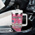 Personalised Germany Christmas Tumbler With Handle Cute Pink Gnome Frohe Weihnachten - Wonder Print Shop