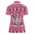 Personalised Germany Christmas Women Polo Shirt Cute Pink Gnome Frohe Weihnachten - Wonder Print Shop