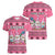 Personalised Germany Christmas Women V-Neck T-Shirt Cute Pink Gnome Frohe Weihnachten - Wonder Print Shop