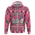 Personalised Germany Christmas Zip Hoodie Cute Pink Gnome Frohe Weihnachten - Wonder Print Shop