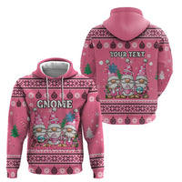 Personalised Germany Christmas Zip Hoodie Cute Pink Gnome Frohe Weihnachten - Wonder Print Shop
