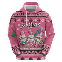 Personalised Germany Christmas Zip Hoodie Cute Pink Gnome Frohe Weihnachten - Wonder Print Shop
