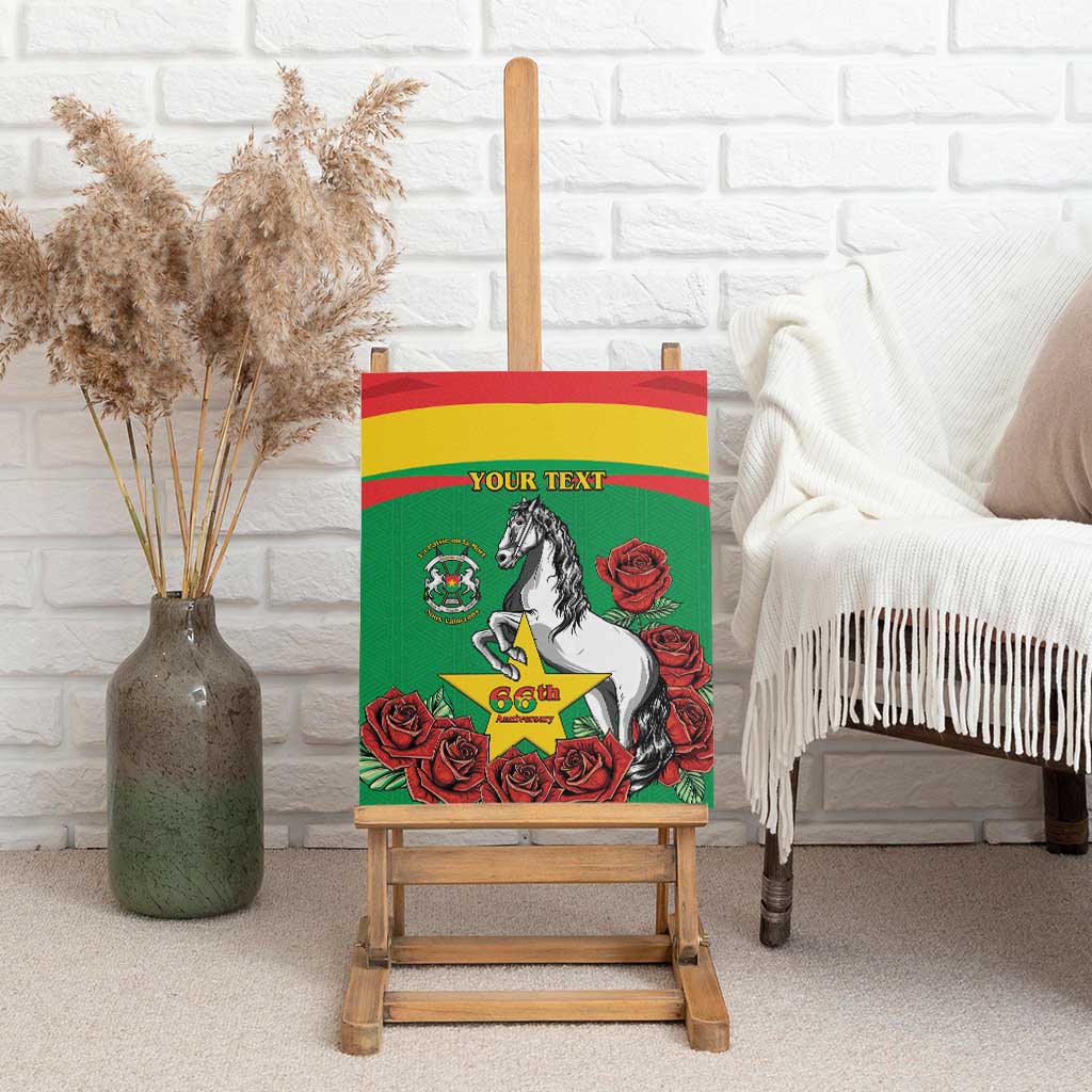 Personalised Burkina Faso Republic Day Canvas Wall Art Happy 66th Anniversary with White Stallion - Wonder Print Shop