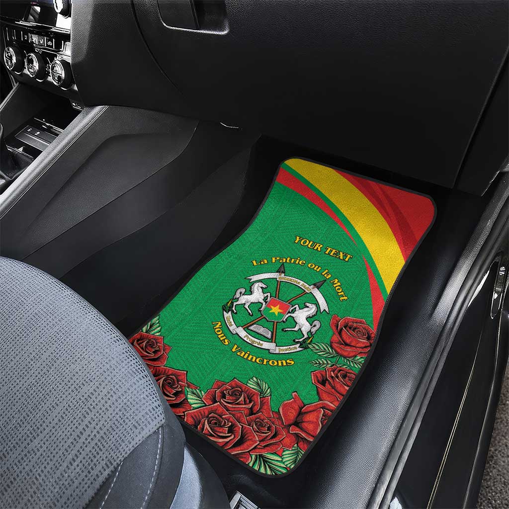 Personalised Burkina Faso Republic Day Car Mats Happy 66th Anniversary with White Stallion - Wonder Print Shop