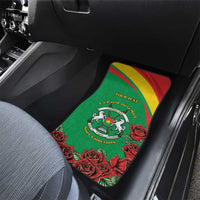 Personalised Burkina Faso Republic Day Car Mats Happy 66th Anniversary with White Stallion - Wonder Print Shop