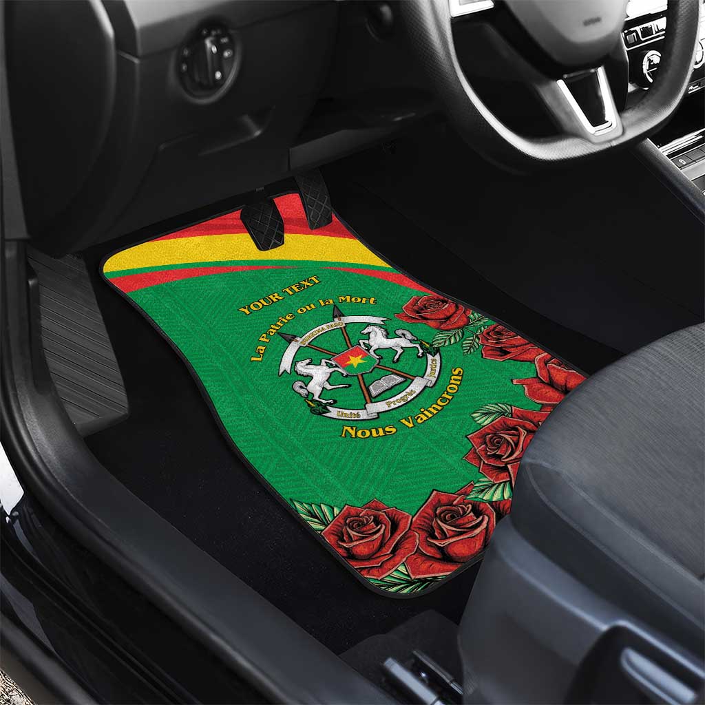 Personalised Burkina Faso Republic Day Car Mats Happy 66th Anniversary with White Stallion - Wonder Print Shop
